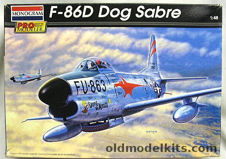 Monogram 1/48 F-86D Sabre Dog Pro Modeler With Ground Tractor - 97th Sq or 498th FIS USAF, 85-5960 plastic model kit